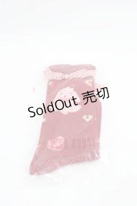 PINK HOUSE / sweets lop ear bunnyソックス  赤 I-25-07-09-125-LO-ZA-HD-ZI