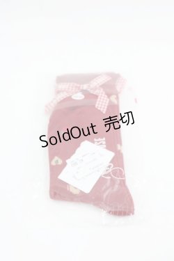 画像2: PINK HOUSE / sweets lop ear bunnyソックス  赤 I-25-07-09-125-LO-ZA-HD-ZI