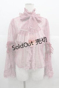 BABY,THE STARS SHINE BRIGHT / Labyrinth Collection Roomレースブラウス  ピンク I-25-07-09-016-BA-BL-HD-ZI