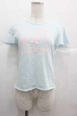 画像1: Nile Perch / ユニコーンプリント半袖カットソー  サックスＸピンク I-25-07-09-028-LO-TO-HD-ZI