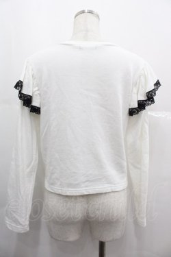 画像2: MILK / space catフリルカットソー  白Ｘ黒Ｘ青 I-25-07-09-032-ML-TO-HD-ZI