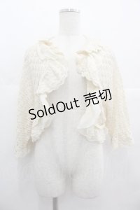 axes femme / シフォンフリルショートカーデ  キナリ I-25-07-09-036-AX-TO-HD-ZI