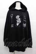 Candy Stripper / WHATEVER HOODIE  黒Ｘ白 I-25-07-09-043-PU-TO-HD-ZI