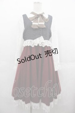 画像1: Favorite / マッドハッターワンピース  紺ＸボルドーＸ白 I-25-07-16-053-LO-OP-HD-ZI