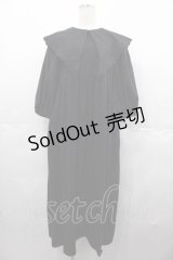 Candy Stripper / DEAR MINE BIG COLLAR DRESS  黒 I-25-07-16-055-PU-OP-HD-ZI