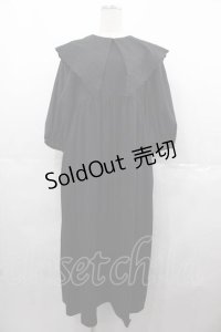 Candy Stripper / DEAR MINE BIG COLLAR DRESS  黒 I-25-07-16-055-PU-OP-HD-ZI