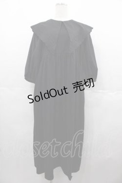 画像1: Candy Stripper / DEAR MINE BIG COLLAR DRESS  黒 I-25-07-16-055-PU-OP-HD-ZI