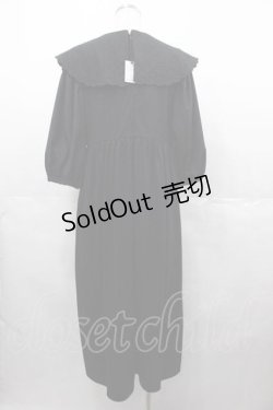 画像2: Candy Stripper / DEAR MINE BIG COLLAR DRESS  黒 I-25-07-16-055-PU-OP-HD-ZI