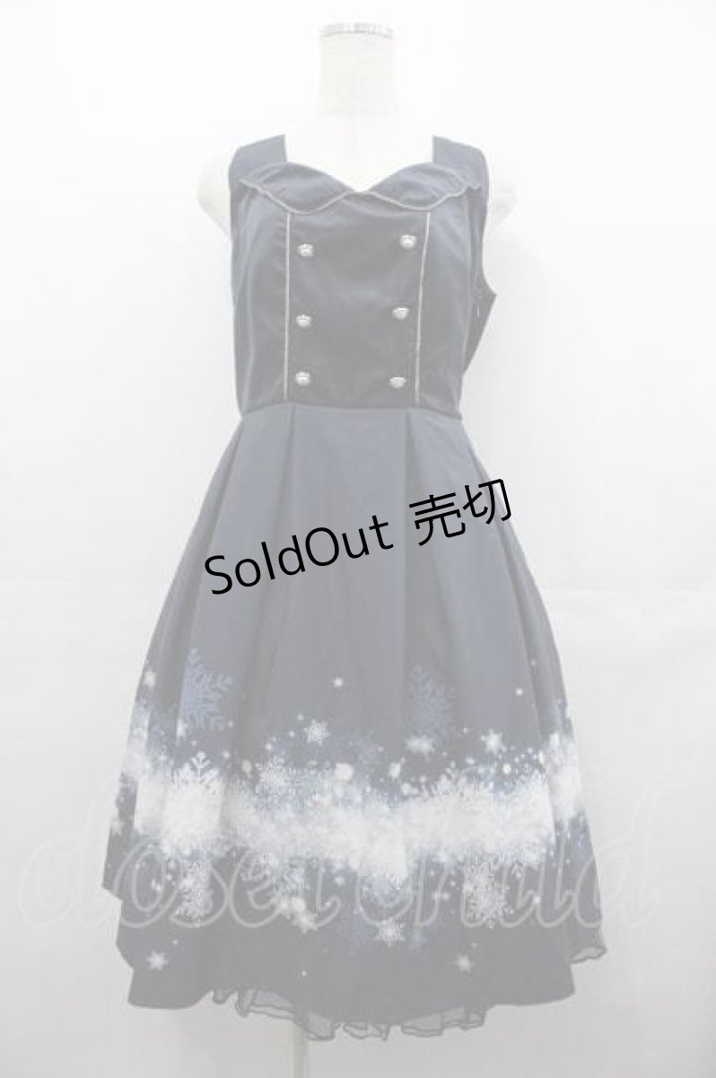 画像1: axes femme POETIQUE / スノークリスタルノースリワンピース  ネイビー I-25-07-16-068-AX-OP-HD-ZH (1)