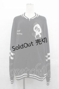 Candy Stripper / PEPE SOUVENIR KNIT JUMPER  黒Ｘ白 I-25-07-16-074-PU-OP-HD-ZI