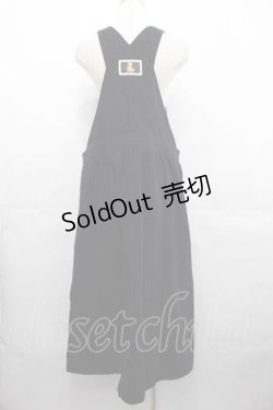 画像2: PINK HOUSE / ギンガムチェック使いサロペットスカート  黒 I-25-07-16-077-LO-OP-HD-ZS