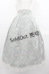 Victorian maiden / カントリーハイウエストスカート  青 I-25-07-16-086-CL-SK-HD-ZI