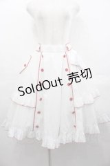 metamorphose / Little Nurse フリルスカート  白Ｘ赤 I-25-07-16-087-ME-SK-HD-ZI