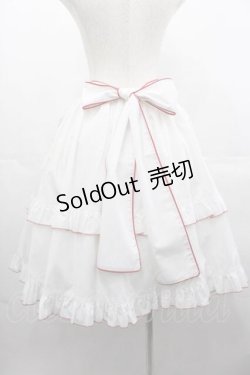 画像2: metamorphose / Little Nurse フリルスカート  白Ｘ赤 I-25-07-16-087-ME-SK-HD-ZI