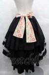 画像2: gouk 雅 / 桜プリントフリルスカート  黒Ｘピンク I-25-07-16-095-EL-SK-HD-ZI (2)
