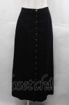画像1: KANEKO ISAO / フロントロゴボタンスカート  黒Ｘゴールド I-25-07-16-098-EL-SK-HD-ZI (1)