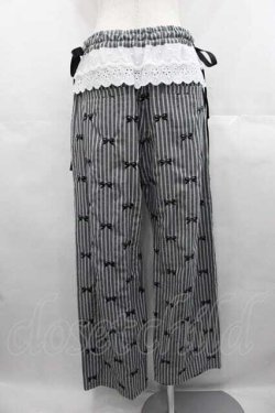 画像2: Candy Stripper / RIBBON STRIPE EASY PANTS  白Ｘ黒 I-25-07-16-099-PU-PA-HD-ZI