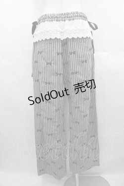 画像2: Candy Stripper / RIBBON STRIPE EASY PANTS  白Ｘ黒 I-25-07-16-099-PU-PA-HD-ZI