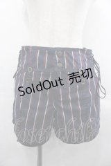 Ozz oneste / ストライプショートパンツ  ネイビーＸ赤 I-25-07-16-101-OO-PA-HD-ZI