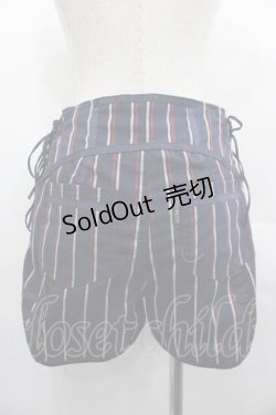 画像2: Ozz oneste / ストライプショートパンツ  ネイビーＸ赤 I-25-07-16-101-OO-PA-HD-ZI