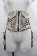 Ozz oneste / 薔薇刺繍ポーチ付きコルセット  ベージュ I-25-07-16-103-OO-ZA-HD-ZI