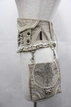 画像3: Ozz oneste / 薔薇刺繍ポーチ付きコルセット  ベージュ I-25-07-16-103-OO-ZA-HD-ZI
