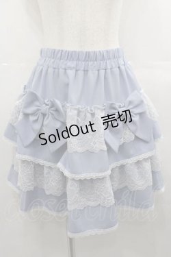 画像1: axes femme POETIQUE / フリルミニスカート M サックス I-25-07-16-104-AX-OP-HD-ZI