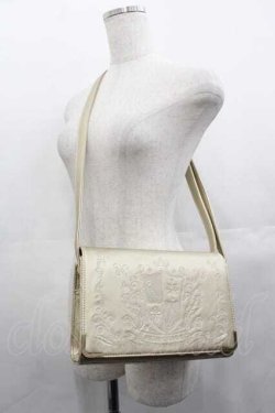 画像1: metamorphose / エンブレム刺繍ポシェット  ゴールド I-25-07-16-105-ME-BG-HD-ZI