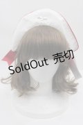 metamorphose / Little Nurseキャップ風カチューシャ  白Ｘ赤 I-25-07-16-115-ME-AC-HD-ZI