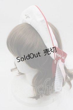 画像3: metamorphose / Little Nurseキャップ風カチューシャ  白Ｘ赤 I-25-07-16-115-ME-AC-HD-ZI