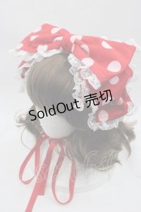 metamorphose / Syrupリボンヘッドドレス  赤 I-25-07-16-116-ME-AC-HD-ZI