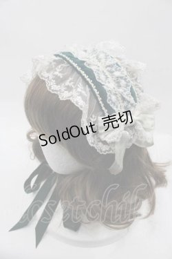 画像1: BABY,THE STARS SHINE BRIGHT / 月夜の花のSoir?eヘッドドレス  グリーンＸアイボリー I-25-07-16-117-BA-AC-HD-ZI