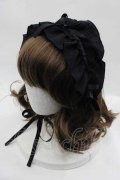 MARBLE / フリルリボンヘッドドレス  黒 I-25-07-16-119-GO-AC-HD-ZI