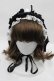 画像2: MARBLE / レースローズリボンフリルヘッドドレス  黒ｘ白 I-25-07-16-120-GO-AC-HD-ZI (2)
