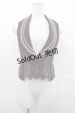 画像1: Ozz oneste / 薔薇刺繍ベスト  ブラウン I-25-07-16-014-OO-TO-HD-ZI