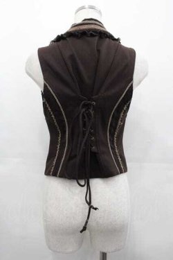 画像2: Ozz oneste / 薔薇刺繍ベスト  ブラウン I-25-07-16-014-OO-TO-HD-ZI
