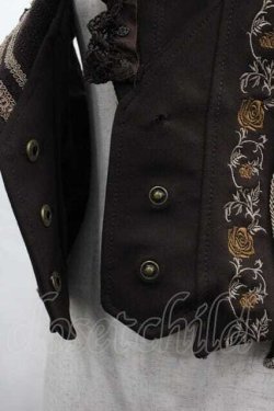 画像3: Ozz oneste / 薔薇刺繍ベスト  ブラウン I-25-07-16-014-OO-TO-HD-ZI