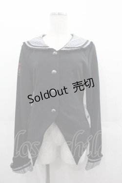 画像1: PUTUMAYO / エリーゼ・ルタス燕尾セーラージャケット  黒Ｘ青 I-25-07-16-031-PT-JA-HD-ZI