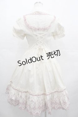 画像2: Innocent World / ロイヤルクラウン刺繍ワンピース S アイボリーＸピンク I-25-07-19-041-IW-OP-HD-ZI