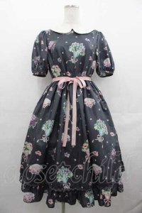 Emily Temple cute / FlowerBouquetワンピース M グレー I-25-07-19-048-ET-OP-HD-ZI