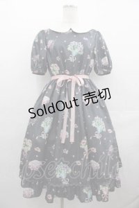 Emily Temple cute / FlowerBouquetワンピース M グレー I-25-07-19-048-ET-OP-HD-ZI