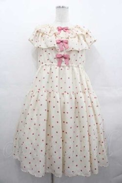 画像1: Shirley Temple / ミニハートプリントワンピース(Ladies) 154~162cm クリーム I-25-07-19-054-ET-OP-HD-ZI