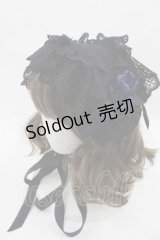 Moi-meme-Moitie / ローズクロスアーチヘッドドレス  黒Ｘ青 I-25-07-19-063-MO-AC-HD-ZI