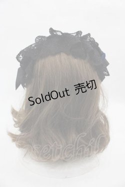 画像3: Moi-meme-Moitie / ローズクロスアーチヘッドドレス  黒Ｘ青 I-25-07-19-063-MO-AC-HD-ZI