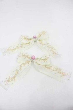 画像1: Angelic Pretty / ロゴチュールリボンクリップ  アイボリー I-25-07-19-065-AP-AC-HD-ZI