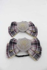 Angelic Pretty / Bunny College Campusヘアポニー  グレーチェック I-25-07-19-067-AP-AC-HD-ZI
