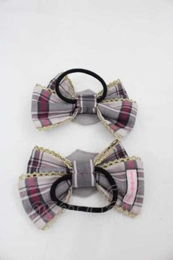 画像2: Angelic Pretty / Bunny College Campusヘアポニー  グレーチェック I-25-07-19-067-AP-AC-HD-ZI