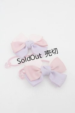 画像1: LOLITAその他(お買取対象外) / 2カラーリボンヘアゴム  ピンクＸラベンダー I-25-07-19-071-LO-AC-HD-ZI
