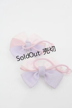 画像2: LOLITAその他(お買取対象外) / 2カラーリボンヘアゴム  ピンクＸラベンダー I-25-07-19-071-LO-AC-HD-ZI