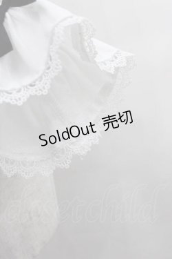 画像4: axes femme kawaii / 梯子レース丸襟ブラウス  白Ｘ黒 I-25-07-19-009-AX-BL-HD-ZI